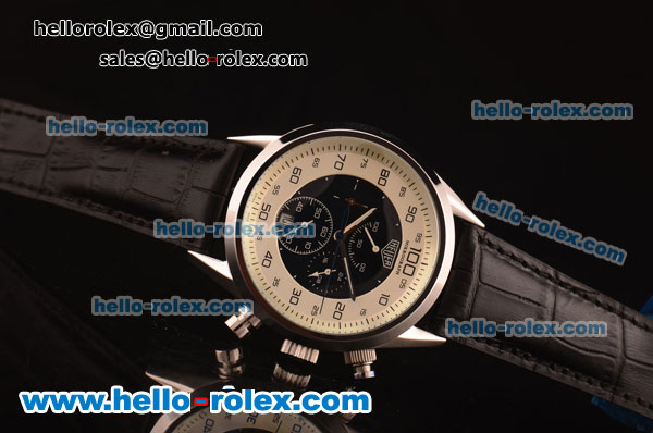Tag Heuer Mikrograph Asia Automatic Steel Case with Black/Beige Dial - Click Image to Close